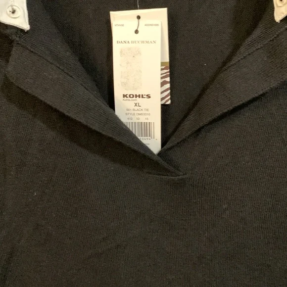 Dana Buchman 3/4 sleeve sweater w/removable collar & sleeve cuffs NWT. Size XL - Picture 6 of 6